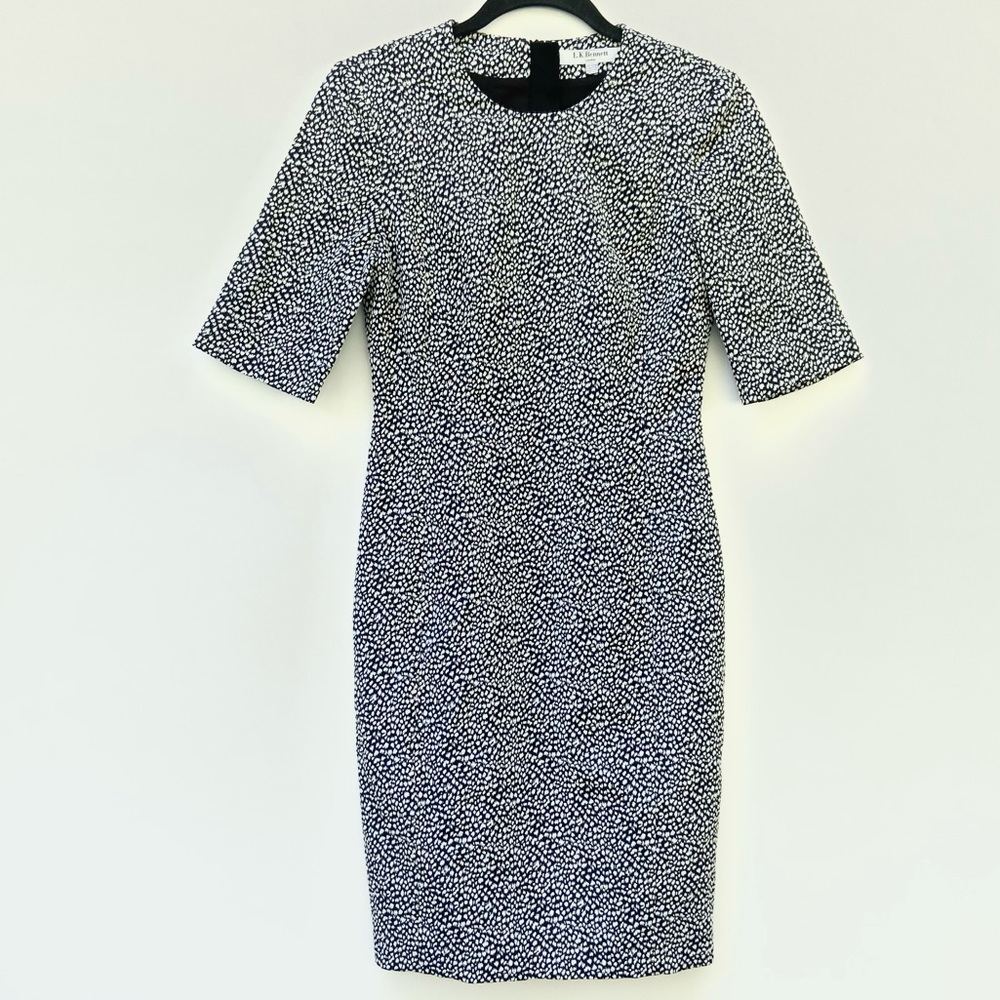 L.K. Bennett Marble Navy Speckled Dress
